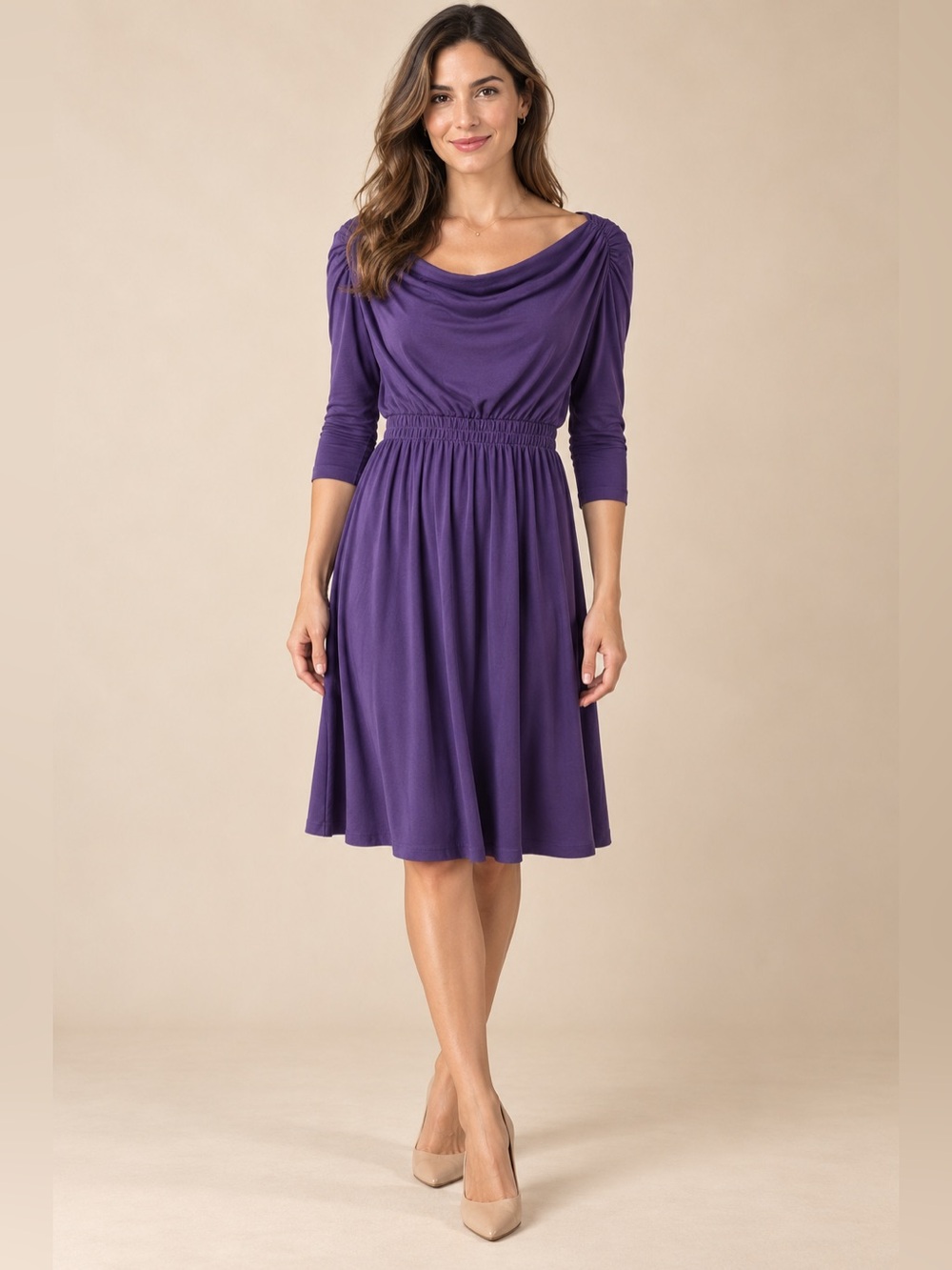 Max Studio Dress Deep Plum Purple Size XS